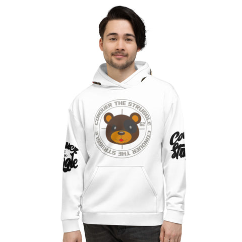 Conquer the struggle white nj Unisex Hoodie
