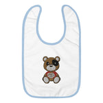 Embroidered Baby Con Bib