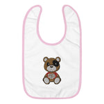 Embroidered Baby Con Bib